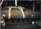1/12FA Missile Maintenance: Main missile assemblage, nuclear trainer with gold markings